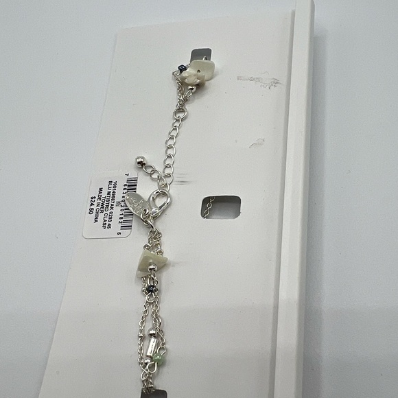 Style & Co Mixed Bead Multi-Row Ankle Bracelet in Silver-Tone NWT MSRP $25 - Picture 4 of 4